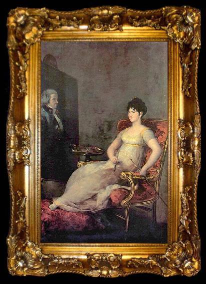 framed  Francisco de Goya Portrat der Marquesa von Villafranca, ta009-2